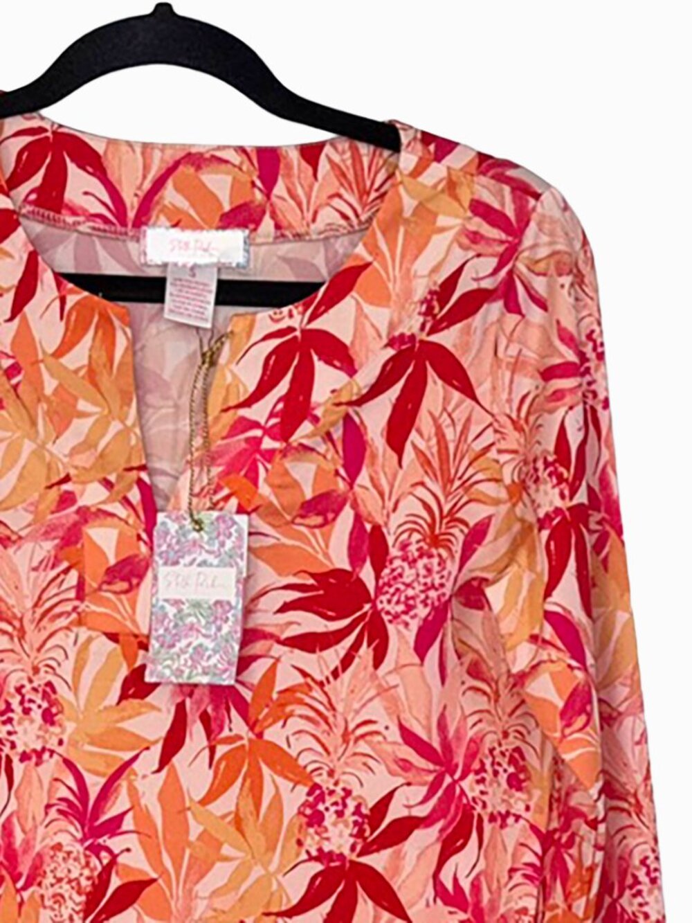 Stella Parker Pink Tropical Print UPF 50 Dress - Size S - NWT